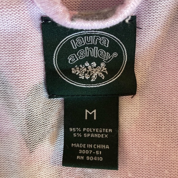 Laura Ashley Floral Robe M Ruffle Pink Sexy Romantic Elegant Sleepwear Lounge - Picture 4 of 4